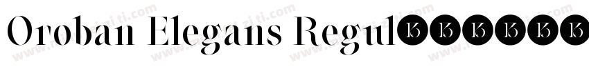 Oroban Elegans Regul字体转换